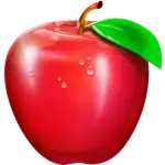 Apfel-Symbol (roter Apfel)
