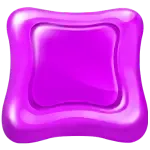 Pinkes Bonbon-Symbol (quadratische Süßigkeit)